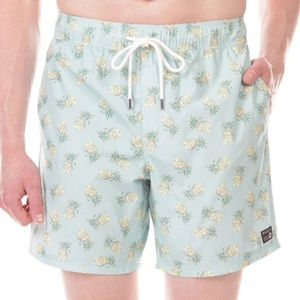 NWT - RVCA Pineapple Swim Trunks